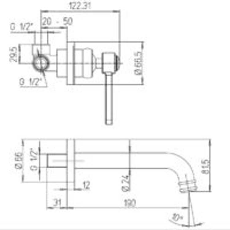 Robinet de baignoire Vintage chrome