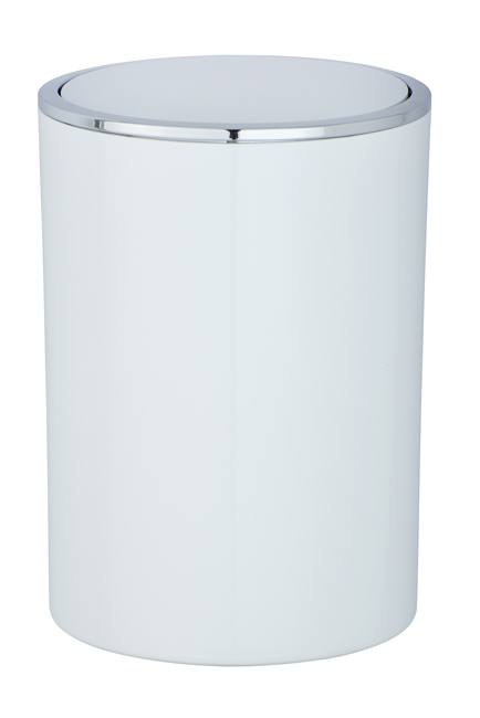 Afvalemmer Wenko Inca 5L wit D18.5 cm H25.5 cm