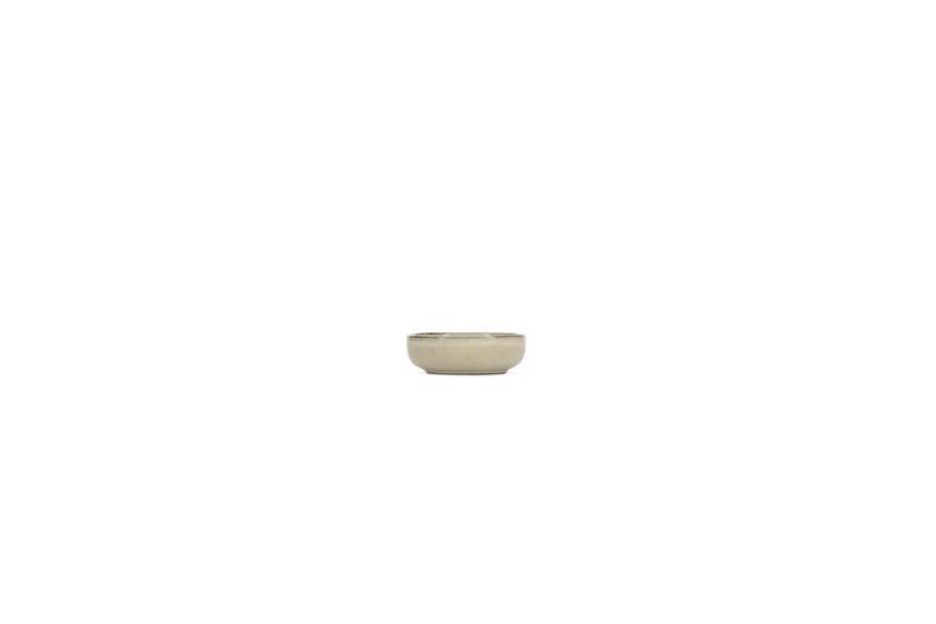 Bol Salt & Pepper Meridian en faïence beige Ø9x3cm