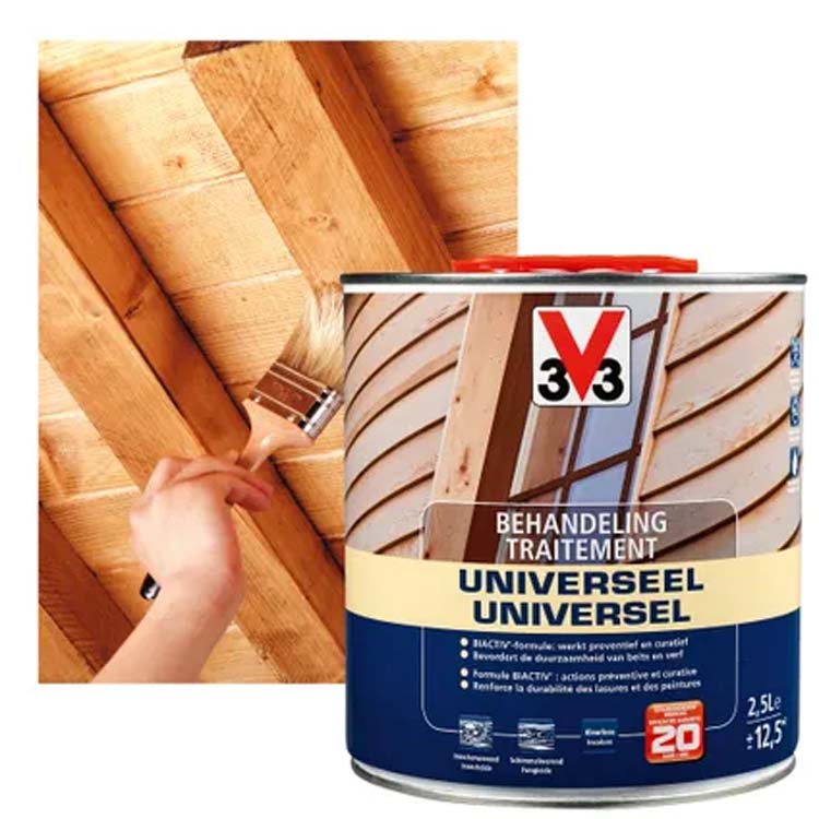 V33 produit de traitement du bois universel incolore 2,5l