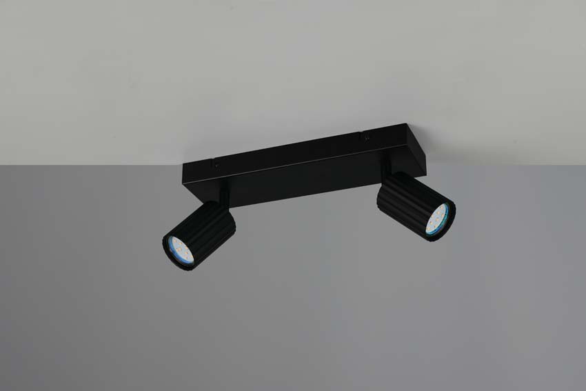 Spot en saillie - Noir - 30x9x14,5cm - Dimmable - GU10 - 2x10W