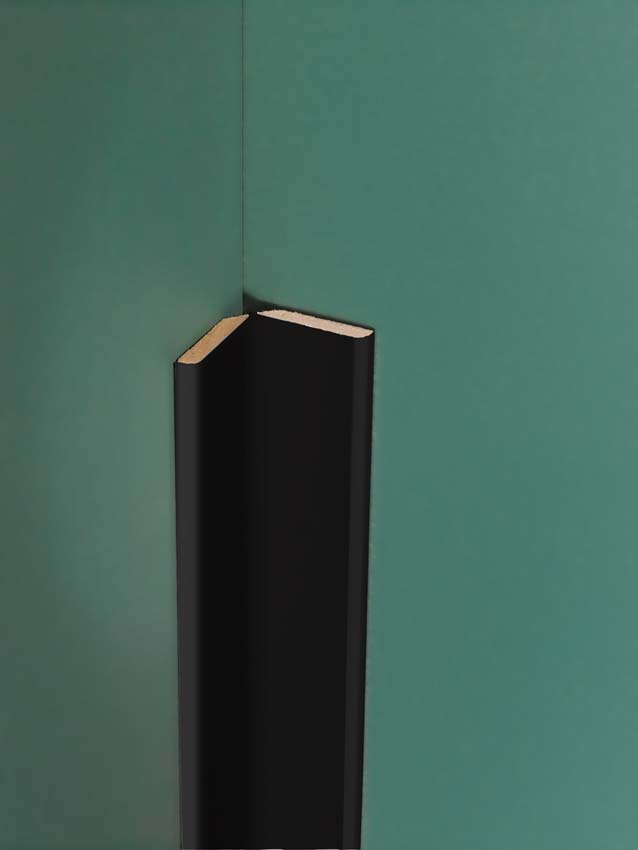 Kniklijst Maestro uni matte black 270cm