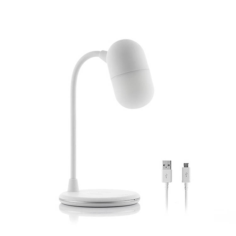 LED lamp met luidspreker en draadloze oplader gsm