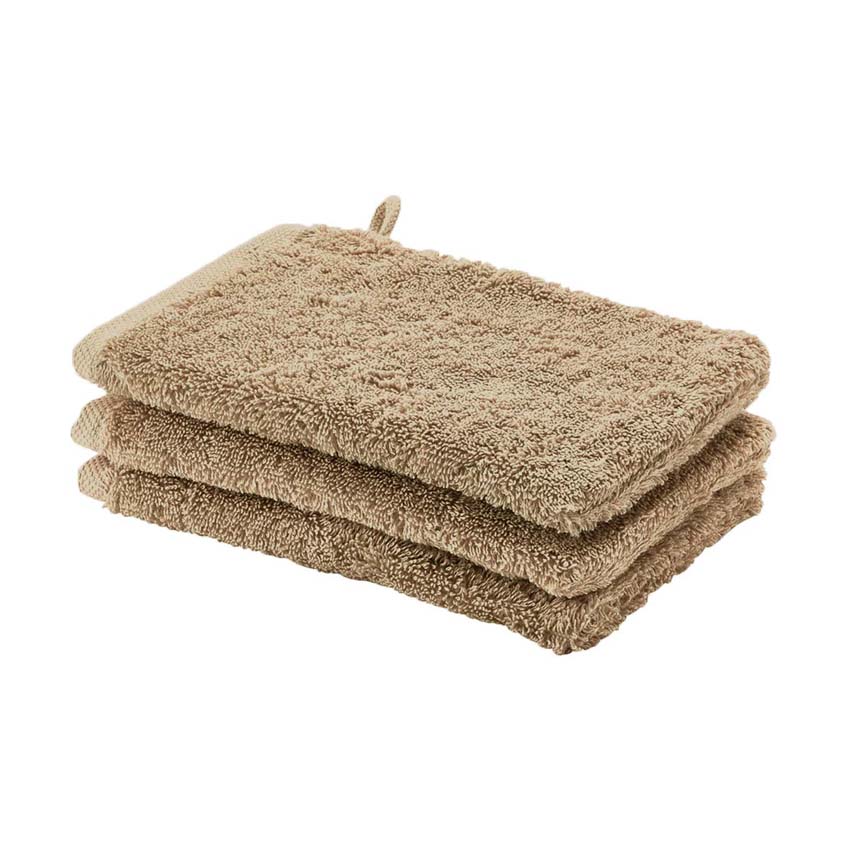 Washandje Aquanova London Egyptisch katoen goud 16x22cm