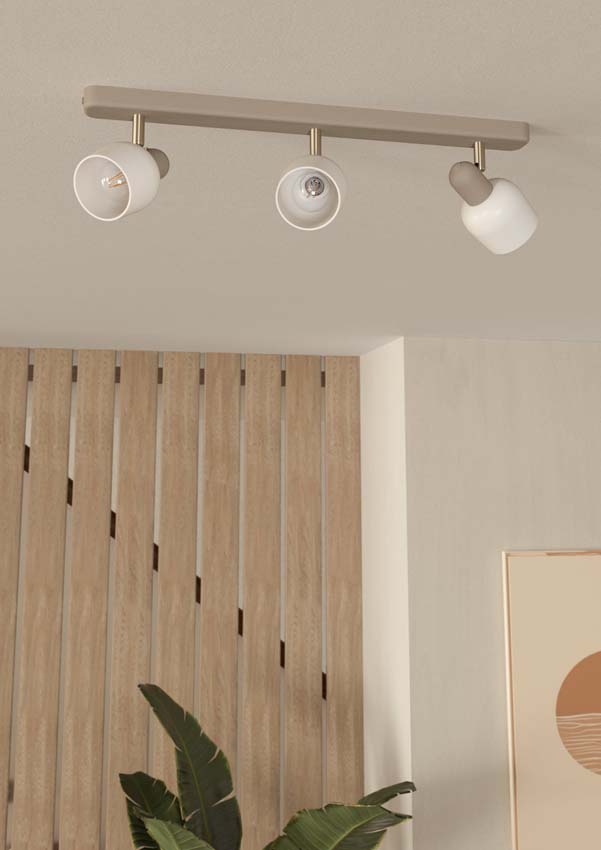 Spot en saillie - Sable - 52x12,5x15cm - Dimmable - E14 - 3x40W