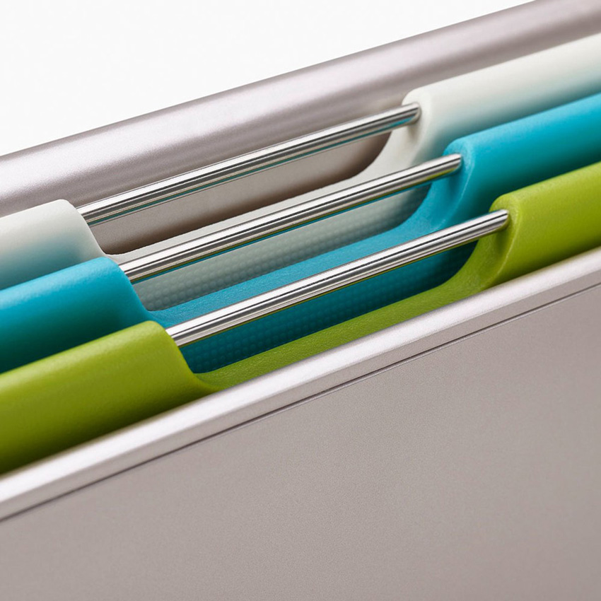 Snijplank kunststof multicolor 38x21cm set van 3