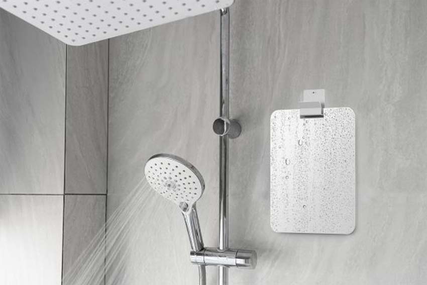 Miroir de douche Zack Potes rectangulaire anti-buée 23,2x16cm