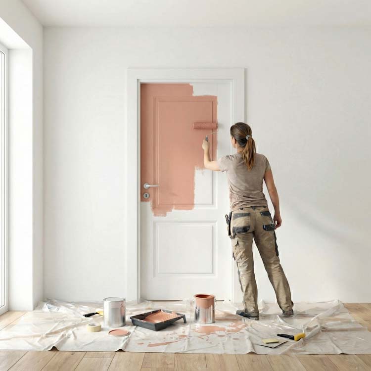 Complete schilderdeur Dimora 830mm - MDF kast 16.5cm