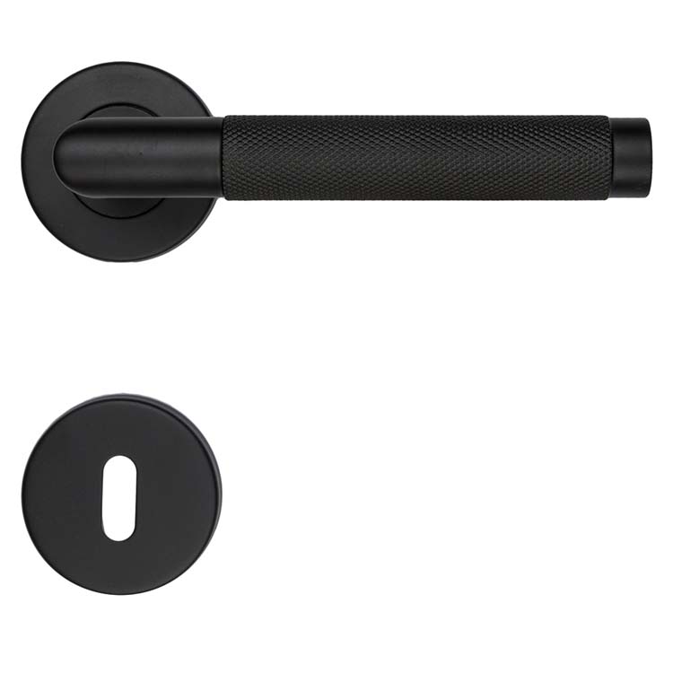 Deurklink Hashtag zwart R+E 14 cm