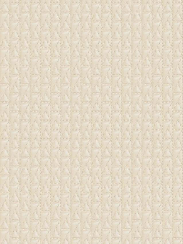 Vinyle sur papier peint intissé rayures capitonnées beige 0,53x10m