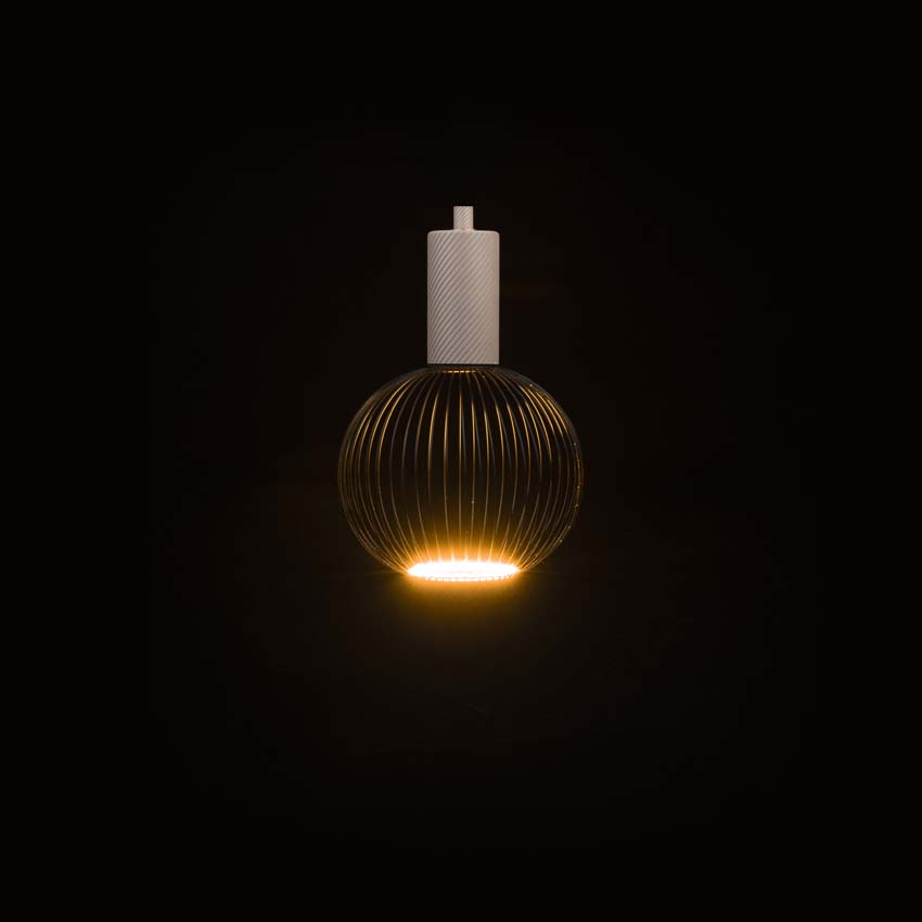Lampe LED floating Filo - E27 - noir - Ø18cm - dimmable - 5W - 320lm - 2200K - globe