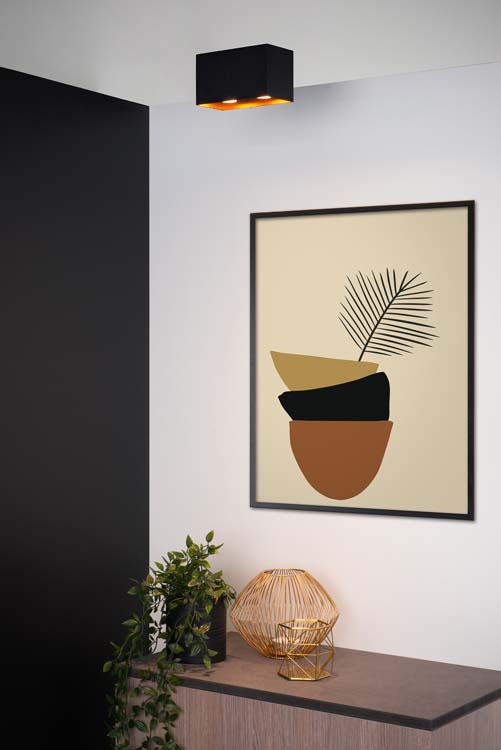 Spot plafond - 2xGU10 - Noir