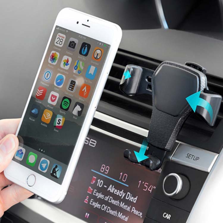 Support gravitationnel de téléphones portables pour voiture