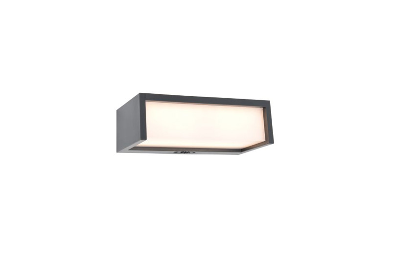 Applique murale extérieur - gris foncé - 18x5,7x9,6cm - LED - 1x11W - 3000K - IP54 - détecteur de mouvement