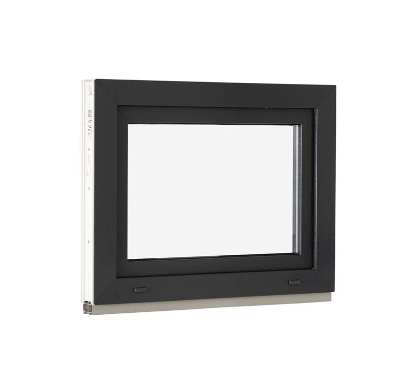 Valraam pvc Deceuninck Elegant Infinity antra/wit B600xH500 mm