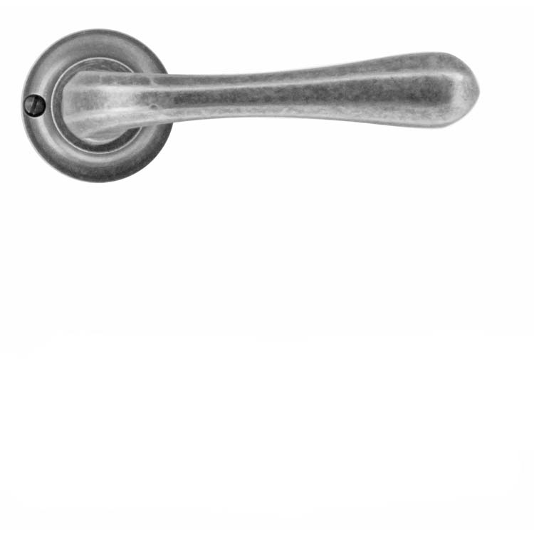 Poignée de porte pro alassio vieil argent sans rosace