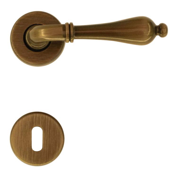 Poignée de porte pro pescara bronze rosace barbe