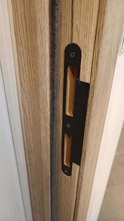Bloc-porte âme tubulaire L 730mm rw oak planches 4500 verre mat201.5cm