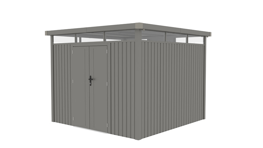 Tuinhuis Segura metaal grijs 294x294x222cm met dubbele deur