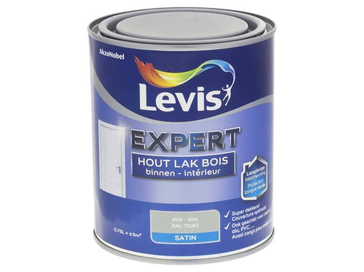 Levis Expert lak binnen zijdeglans 0,75l zink