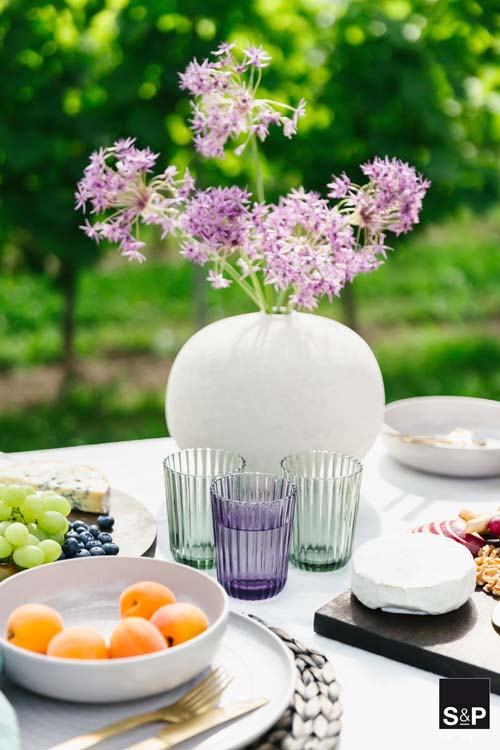 Glas Blossom paars 26 cl - 4 stuks