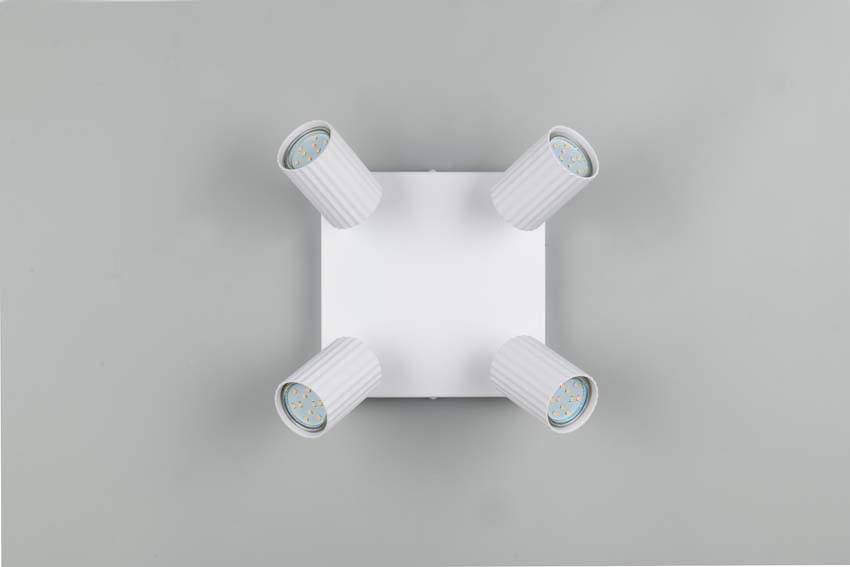 Spot en saillie - Blanc - 20x20x14cm - Dimmable - GU10 - 4x10W