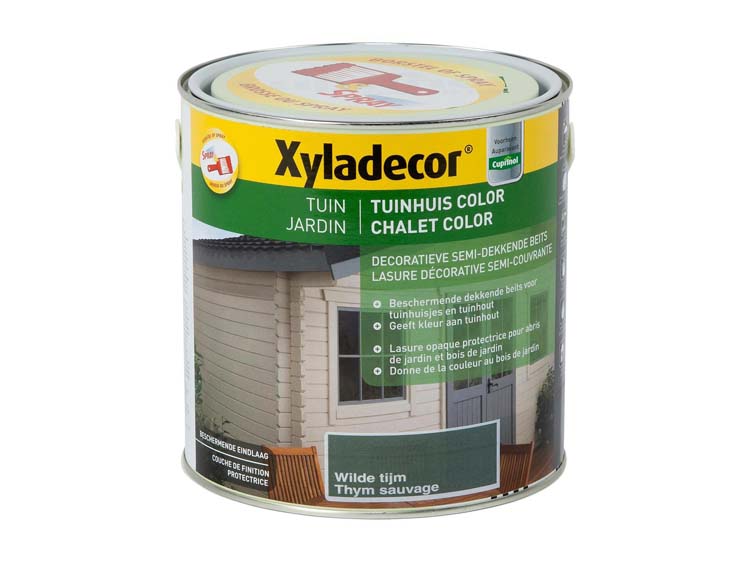 Xyladecor houtbeits tuin color 2,5l wilde tijm