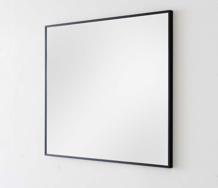 Miroir Tamino alu cadre noir mat 600x700x20 mm