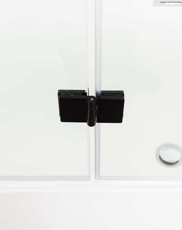 Badwand Asher zwart links 120x130cm