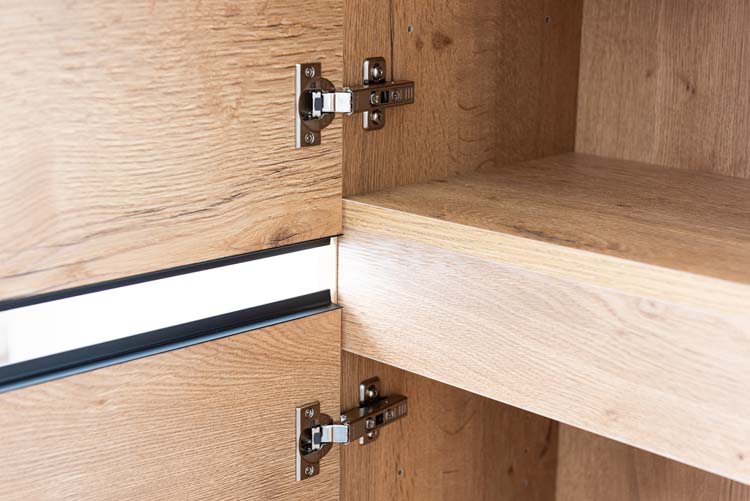 Kolomkast Daria goudbruine eiklook hangend 170x40x34cm