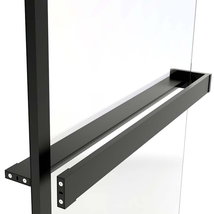 Handdoekhouder hangend matzwart 160cm