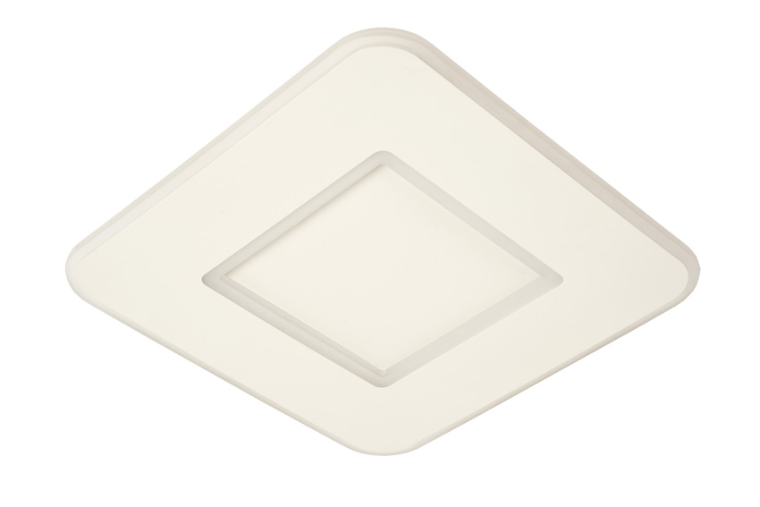 Plafonnier - 39,4x39,4cm - LED à 3 niveaux dimmable - 1x24W 2700K - Blanc