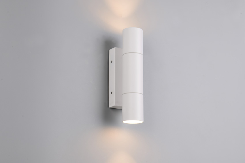 Wandlamp - wit - 7,5x23x8,5cm - dimbaar - GU10 MR11 - 2x10W