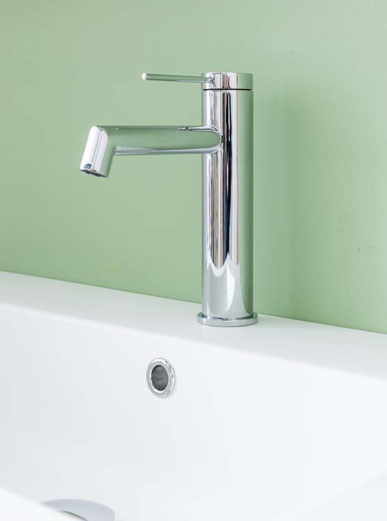 Meuble de salle de bain Bison laqué blanc mat 800 mm lavabo mat