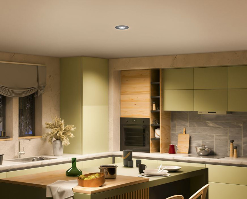 Spot encastrable - noir - Ø9cm - LED - 1x5W - 2700K - IP20