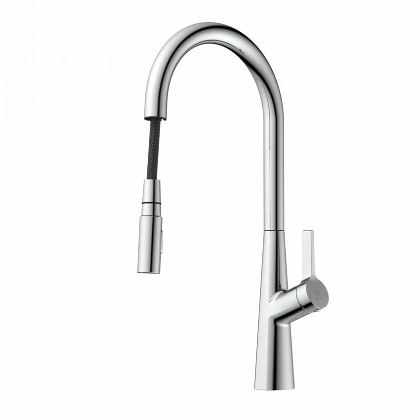 Robinet de cuisine Wasserwerk WK 9 Sphere chrome avec bec extractible