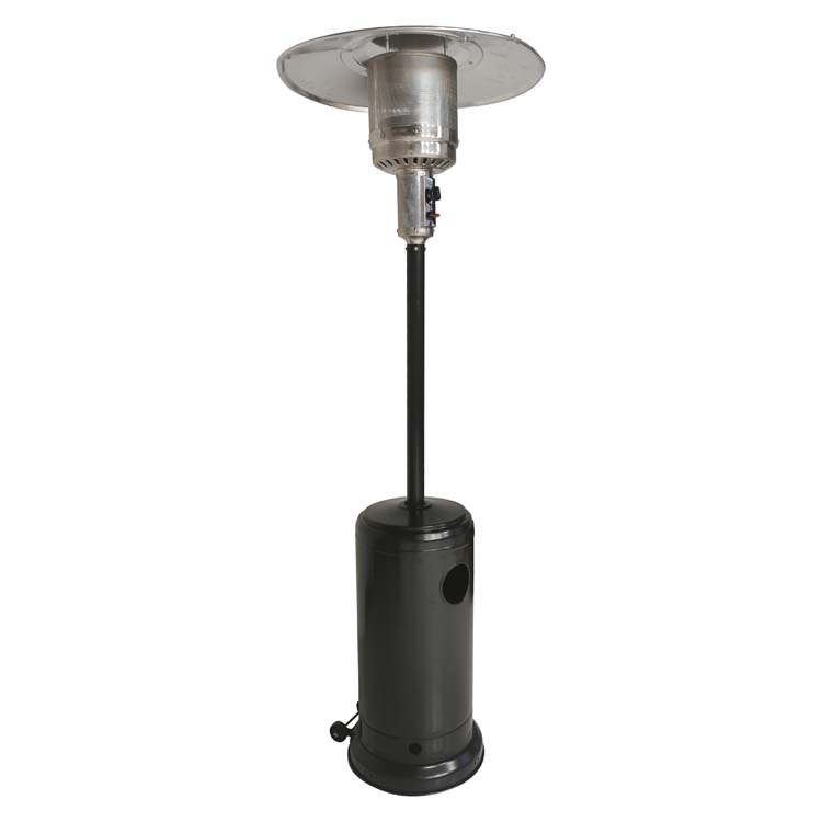 Terrasverwarmer gas staand 13500 watt zwart