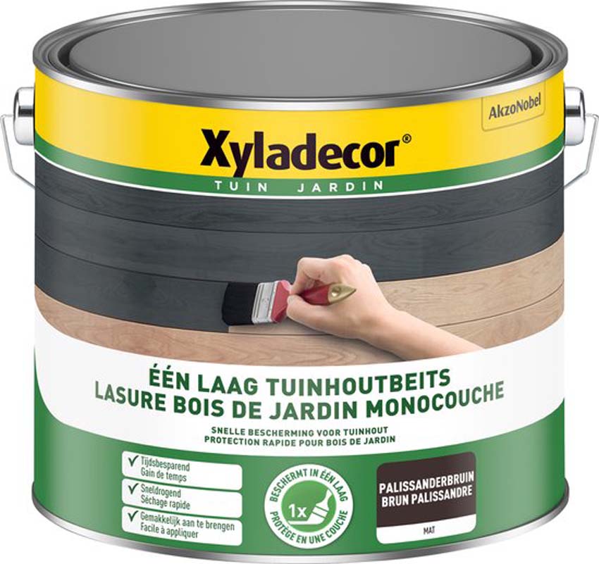 Lasure pour bois de jardin Xyladecor monocouche palissandre 2,5L