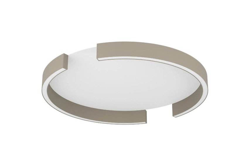 Plafonnier - blanche/sable - Ø45xH6,5cm - dimmable en 3 étapes - LED - 1x23W - 2700/4000/6500K - CCT