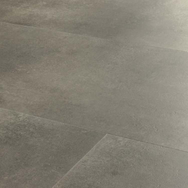 Vinyl vloer Quick-Step Illume tegel 6mm gewolkt beton donkergrijs 85,6x42,8cm met ondervloer Vinyl vloer Quick-Step Illume tegel 6mm gewolkt beton donkergrijs 85,6x42,8cm met ondervloer
