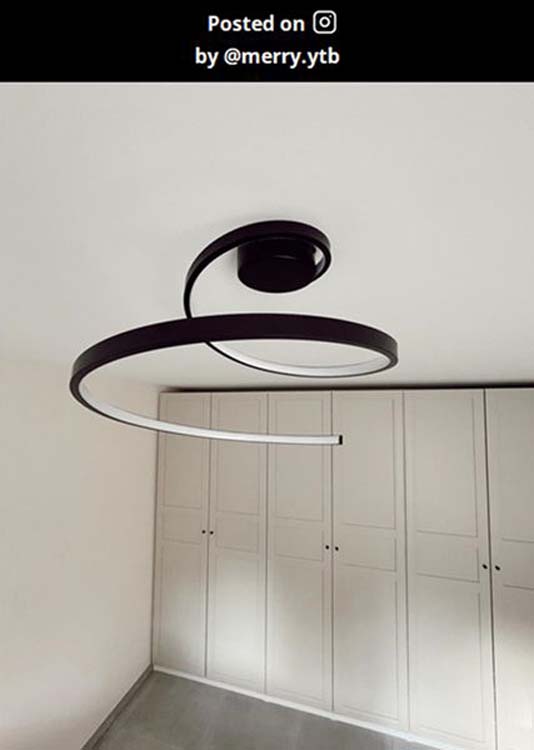 Plafonnier - Ø 46 cm - LED Dim. - 1x24W 3000K - 3 StepDim - Noir