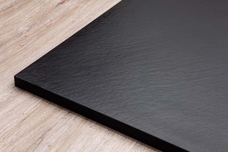 Douchebak Moby SMC zwart leisteenlook 90x90cm