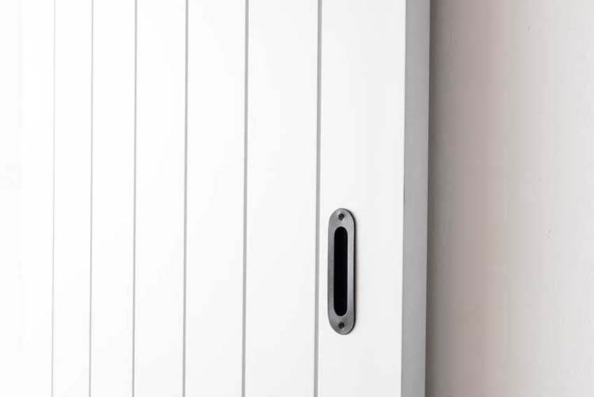 Porte coulissante complète Titus 93x211,5cm aggloméré + rail Antique - à peindre