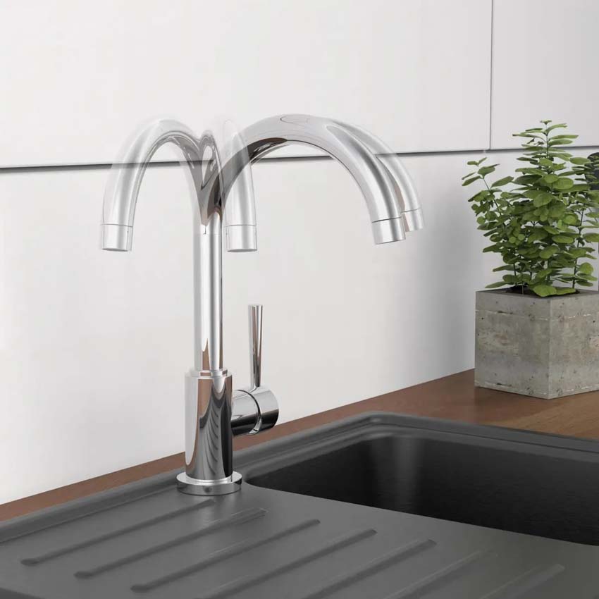 Robinet de cuisine Charlotte chrome