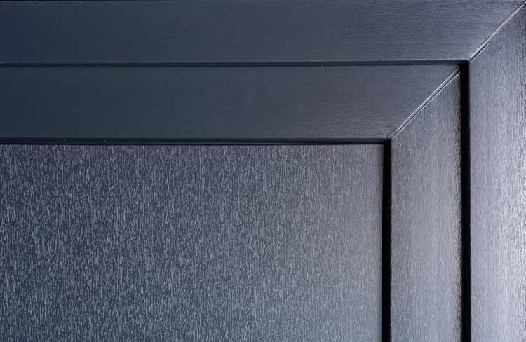 Porte ext. panneaux plein PVC anthracite G 980x2180mm