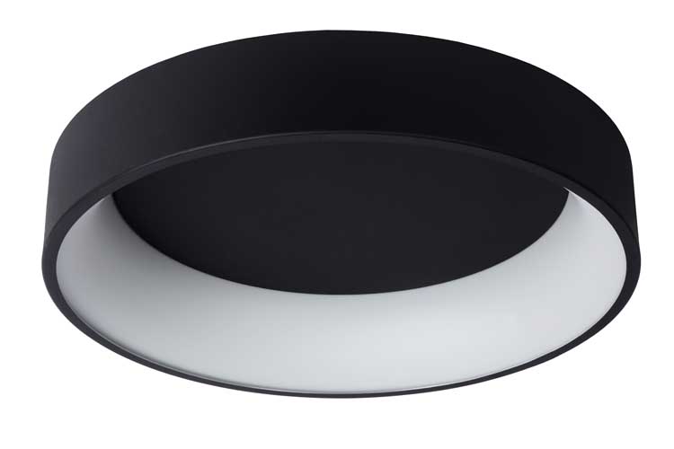 Lucide TALOWE LED - Plafonnière - Ø 60 cm - LED Dimb. - 1x42W 3000K - Zwart