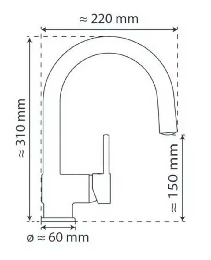Robinet de  cuisine Friso avec LED chrome