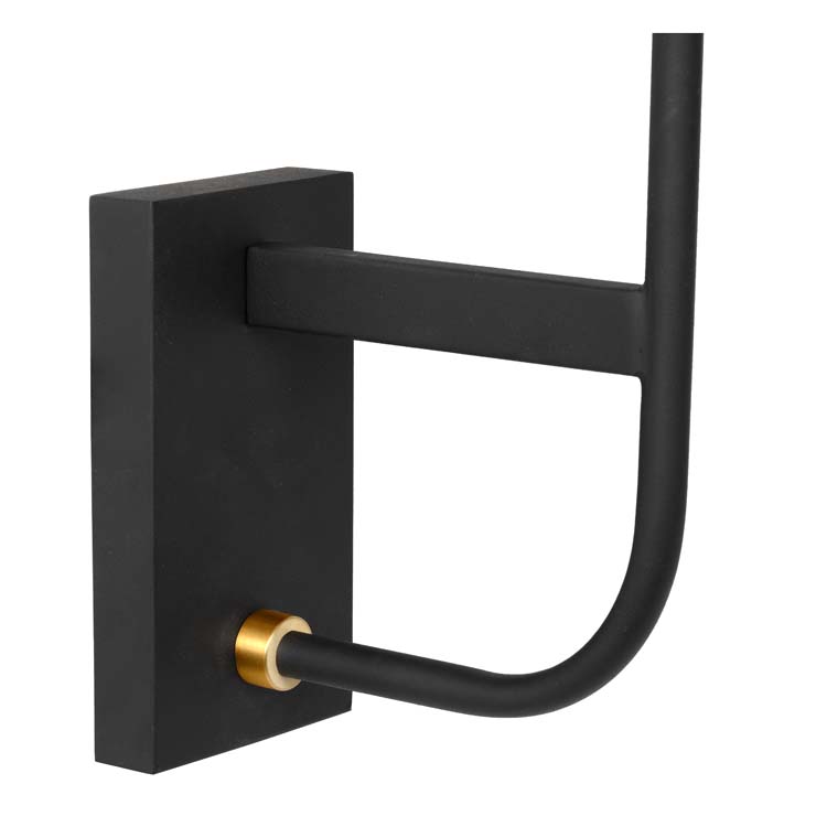 BEREND Wandlamp Badkamer 1xG9/33W 13/21/40cm Zwart