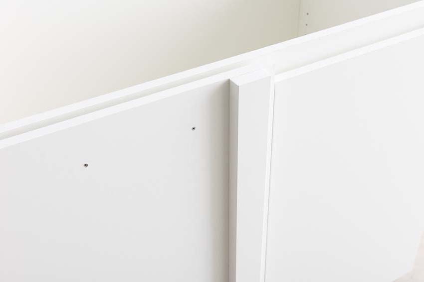 Keukenkast hoek Plenti wit 112cm links