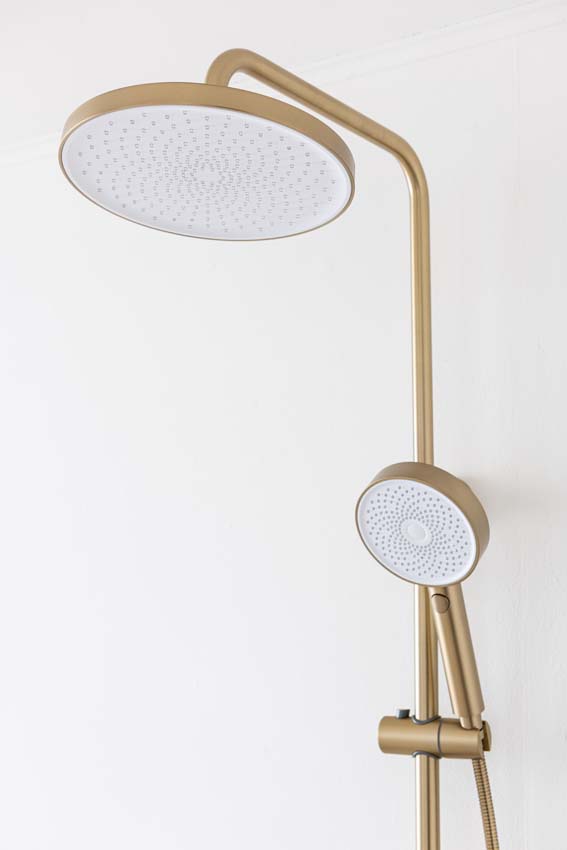 Doucheset Melody thermostatisch brushed gold